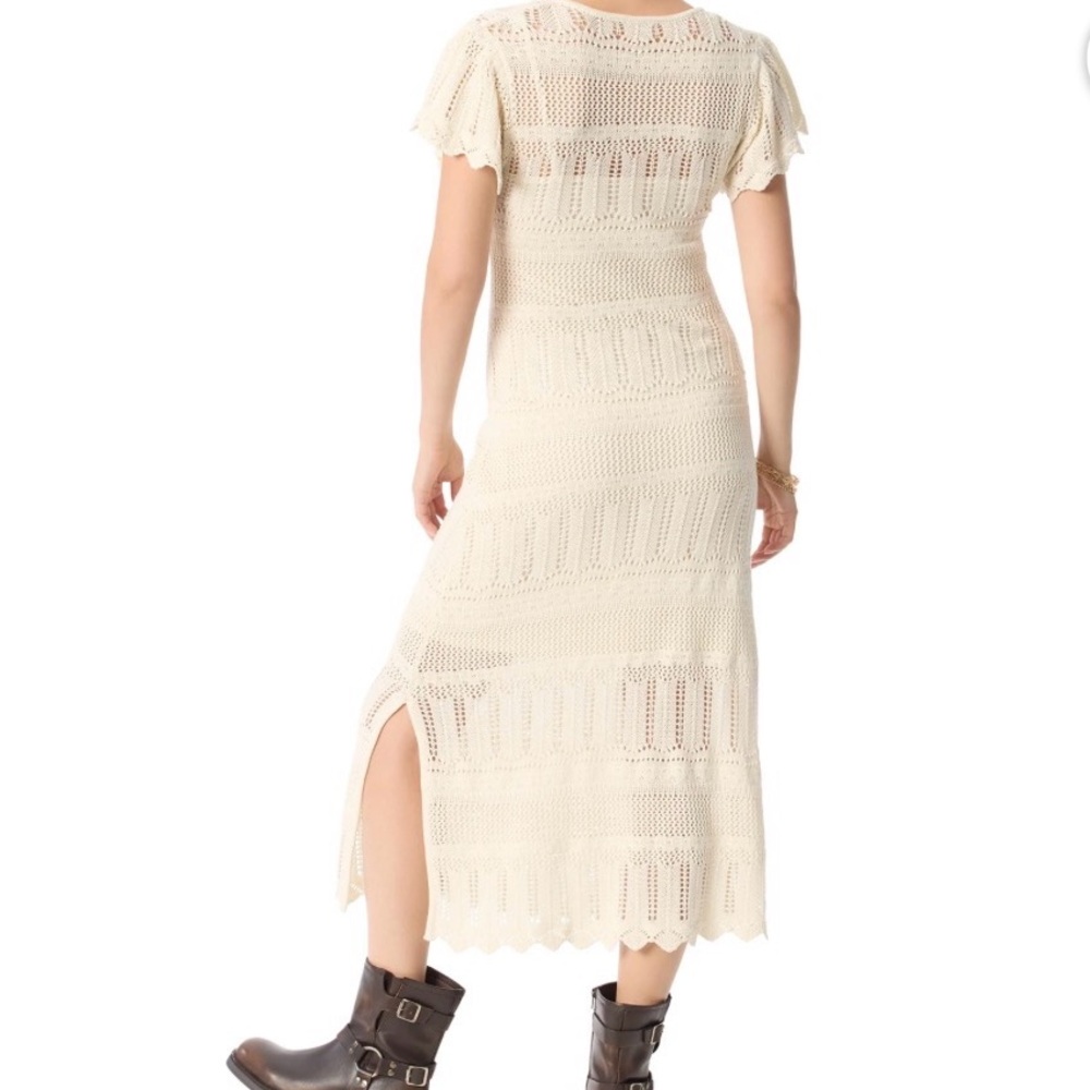 Jessica Simpson Cream Crochet Knit Maxi Dress - Picture 4 of 5